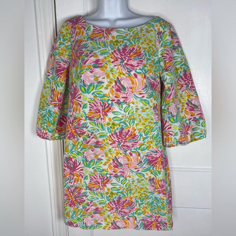 Lilly Pulitzer Pink and Green Floral Dress